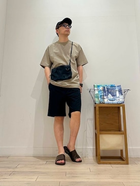 「URBAN RESEARCH DOORS（アーバンリサーチドアーズ）のアイテム（キャップ）」を使った、パックマンIIIさん（メンズ・170cm）の夏コーディネート