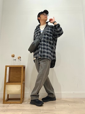 「On（オン）のアイテム」を使った、パック4さん（メンズ・170cm）の秋コーディネート