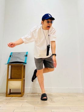「MERRELL（メレル）のアイテム」を使った、パックマンIIIさん（メンズ・170cm）の夏コーディネート