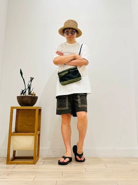 「キャンプ」｜パックマンIIIさん（メンズ・170cm）の夏コーディネート