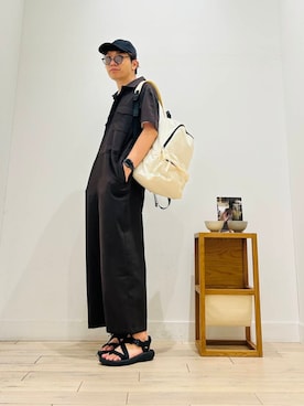 「EKAL（エカル）のアイテム（サロペット/オーバーオール）」を使った、パックマンIIIさん（メンズ・170cm）の夏コーディネート