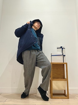 「アイテム（ニットキャップ/ビーニー）」を使った、パック4さん（メンズ・170cm）の秋コーディネート