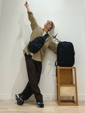 「アイテム（バックパック/リュック）」を使った、パック4さん（メンズ・170cm）の秋コーディネート