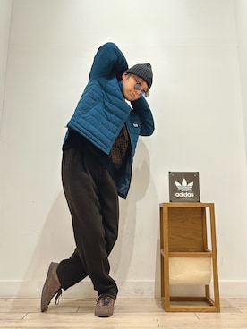 「アイテム（ニットキャップ/ビーニー）」を使った、パック4さん（メンズ・170cm）の秋コーディネート