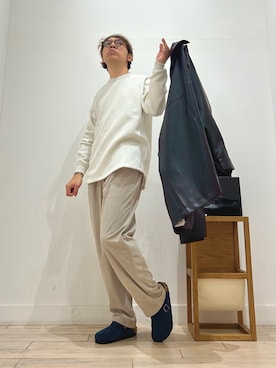 「アイテム（ライダースジャケット）」を使った、パック4さん（メンズ・170cm）の秋コーディネート