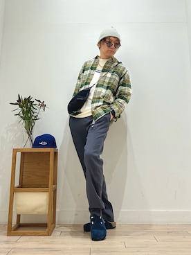 「アイテム（ニットキャップ/ビーニー）」を使った、パック4さん（メンズ・170cm）の秋コーディネート