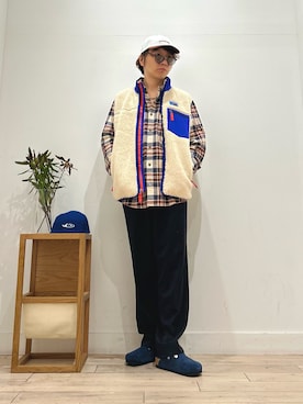 「アイテム（ベスト）」を使った、パック4さん（メンズ・170cm）の秋コーディネート