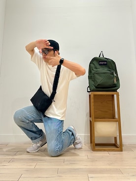 「Lee（リー）のアイテム」を使った、パックマンIIIさん（メンズ・170cm）の夏コーディネート