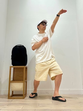 「URBAN RESEARCH（アーバンリサーチ）のアイテム（帽子）」を使った、パックマンIIIさん（メンズ・170cm）の夏コーディネート
