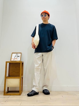 「アイテム（ニットキャップ/ビーニー）」を使った、パックマンIIIさん（メンズ・170cm）の夏コーディネート