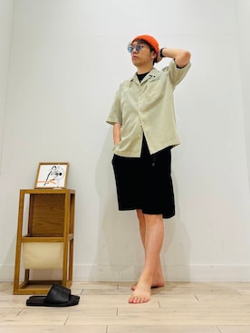 「アイテム（サンダル）」を使った、パックマンIIIさん（メンズ・170cm）の夏コーディネート