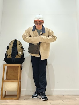 「アイテム（バックパック/リュック）」を使った、パック4さん（メンズ・170cm）の秋コーディネート