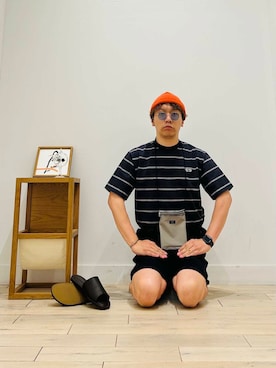 「アイテム（サンダル）」を使った、パックマンIIIさん（メンズ・170cm）の夏コーディネート