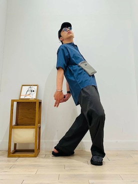 「アイテム（メガネ）」を使った、パックマンIIIさん（メンズ・170cm）の夏コーディネート