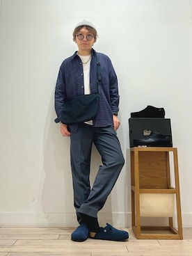 「アイテム（ニットキャップ/ビーニー）」を使った、パック4さん（メンズ・170cm）の秋コーディネート
