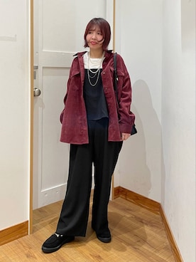 「アイテム（オールインワン・サロペット）」を使った、ミカミさん（レディース・153cm・30代）の秋コーディネート