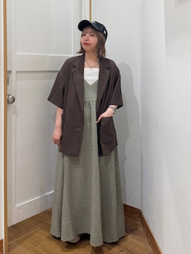 「GLOBAL WORK（グローバルワーク）のNEW ERA/920FE/26/616745（キャップ、ブラック系）」を使った、ミカミさん（レディース）の夏コーディネート