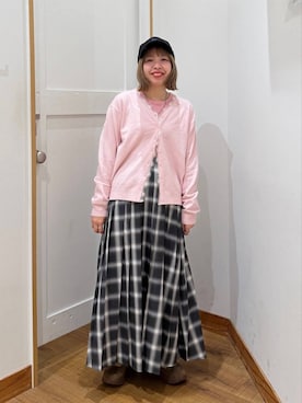 「GLOBAL WORK（グローバルワーク）のアイテム（帽子）」を使った、ミカミさん（レディース・153cm）の秋コーディネート