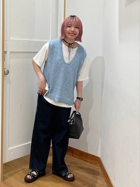「アイテム（チョーカー）」を使った、ミカミさん（レディース・153cm・30代）の秋コーディネート