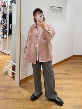 「GLOBAL WORK（グローバルワーク）のアイテム（帽子）」を使った、ミカミさん（レディース・153cm）の秋コーディネート