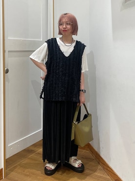 「GLOBAL WORK（グローバルワーク）のアイテム（ワンピース/ドレス）」を使った、ミカミさん（レディース・153cm）の夏コーディネート