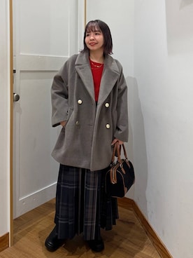 「アイテム（スカート）」を使った、ミカミさん（レディース・153cm・30代）の冬コーディネート