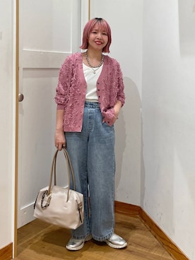「アイテム（タンクトップ）」を使った、ミカミさん（レディース・153cm・30代）の夏コーディネート