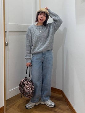 「GLOBAL WORK（グローバルワーク）のアイテム（帽子）」を使った、ミカミさん（レディース・153cm）の冬コーディネート