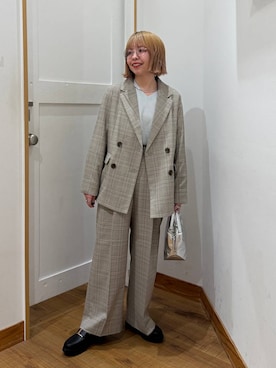 「GLOBAL WORK（グローバルワーク）のアイテム（ジャケット/アウター）」を使った、ミカミさん（レディース・153cm）の春コーディネート