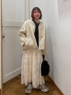 「アイテム（ワンピース/ドレス）」を使った、ミカミさん（レディース・153cm・30代）の秋コーディネート