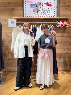 「GLOBAL WORK（グローバルワーク）の楊柳イージーコクーンパンツ/1049115（その他パンツ、その他）」を使った、ミカミさん（レディース・153cm）の夏コーディネート