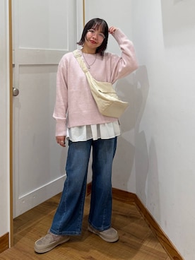 「アイテム（ショルダーバッグ）」を使った、ミカミさん（レディース・153cm・30代）の冬コーディネート