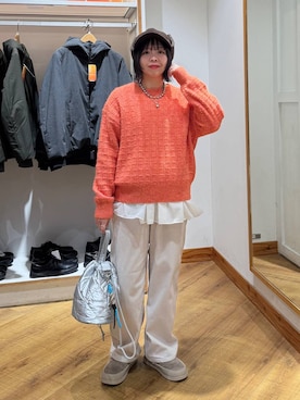 「アイテム（帽子）」を使った、ミカミさん（レディース・153cm・30代）の秋コーディネート