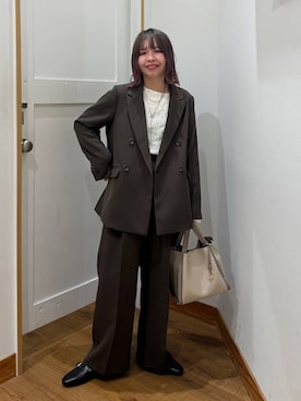 「GLOBAL WORK（グローバルワーク）のアイテム」を使った、ミカミさん（レディース・153cm）の冬コーディネート