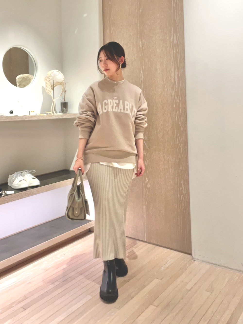 Whim Gazette（ウィムガゼット）の「ニットフィットスカート