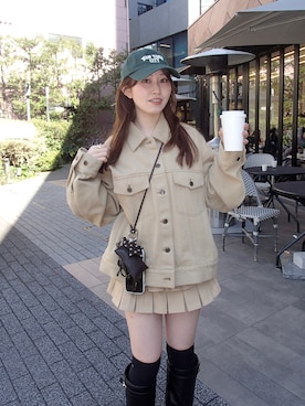 「RAY CASSIN（レイカズン）のアイテム（ジャケット/アウター）」を使った、urinchiisさん（レディース・156cm）の春コーディネート