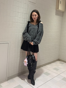 「アイテム（ヘアアクセサリー）」を使った、urinchiisさん（レディース・156cm）の秋コーディネート