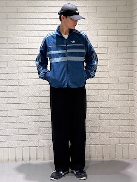 「adidas（アディダス）のアイテム（ジャケット/アウター）」を使った、雄平さん（メンズ・175cm）の夏コーディネート
