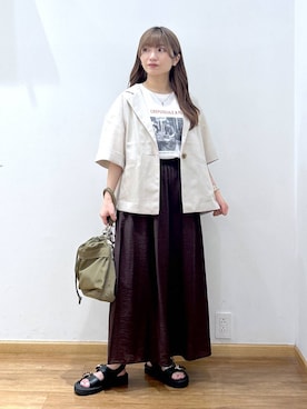 「アイテム（ジャケット/アウター）」を使った、Hikaruさん（レディース・154cm）の夏コーディネート