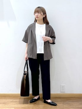 「GLOBAL WORK（グローバルワーク）のアイテム（ジャケット/アウター）」を使った、Hikaruさん（レディース・154cm）の夏コーディネート
