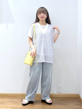 「GLOBAL WORK（グローバルワーク）のアイテム（パンツ）」を使った、Hikaruさん（レディース・154cm）の夏コーディネート