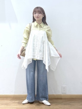 「GLOBAL WORK（グローバルワーク）のらくっション撥水フィットパンプス/135895（パンプス、ベージュ系）」を使った、Hikaruさんの春コーディネート