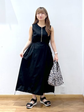 「GLOBAL WORK（グローバルワーク）のアイテム（ワンピース/ドレス）」を使った、Hikaruさん（レディース・154cm）の夏コーディネート