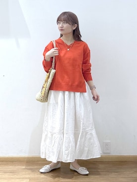 「GLOBAL WORK（グローバルワーク）のラクッションベルトニットパンプス/290988（パンプス、ホワイト系）」を使った、Hikaruさんの春コーディネート
