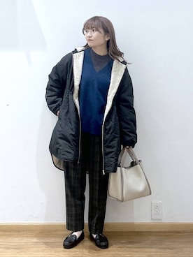 「アイテム（モカシン/デッキシューズ）」を使った、Hikaruさん（レディース・154cm・20代）の秋コーディネート