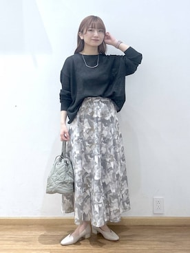 「アイテム（ニット/セーター）」を使った、Hikaruさん（レディース・154cm）の春コーディネート