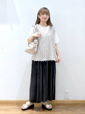 「GLOBAL WORK（グローバルワーク）のアイテム（ワンピース/ドレス）」を使った、Hikaruさん（レディース・154cm）の夏コーディネート