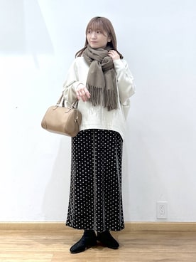「GLOBAL WORK（グローバルワーク）のふわふわHugmeドルマンプルオーバー/595406（ニット/セーター）」を使った、Hikaruさん（レディース・154cm）の秋コーディネート
