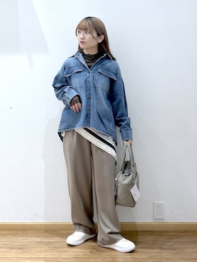 「アイテム（バンダナ/スカーフ）」を使った、Hikaruさん（レディース・154cm・20代）の秋コーディネート