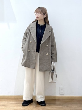「アイテム（ローファー）」を使った、Hikaruさん（レディース・154cm・20代）の冬コーディネート